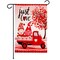 G128 Valentine's Day Just Love Gnome Truck Garden Flag 12x18 In Double Sided Yard Garden Lawn Decoration